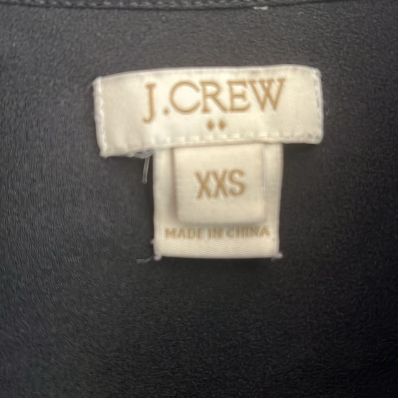 J. Crew Black Button‎ Down Lightweight Blouse Womans Size XXS - Picture 2 of 3